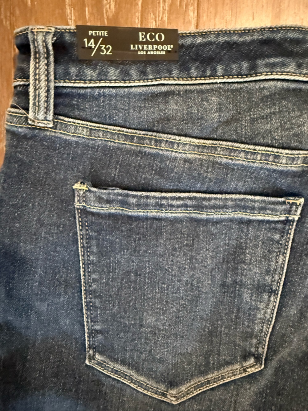 Liverpool Dark Blue Charlie Cropped Skinny Jeans with Cuffed Hem Soft - Picture 6 of 15